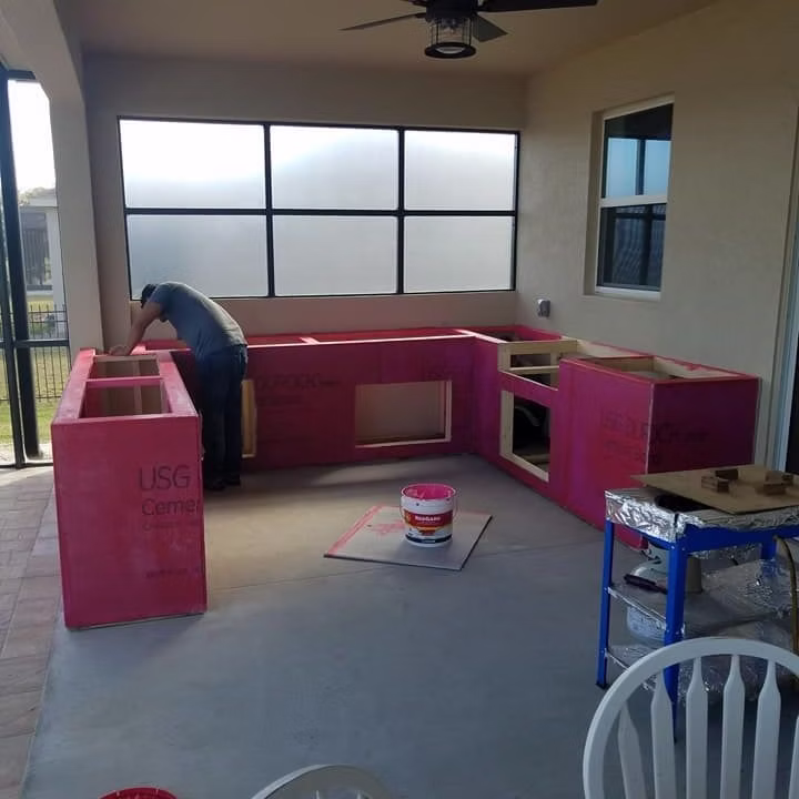 Outdoor Kitchens pool project in Florida