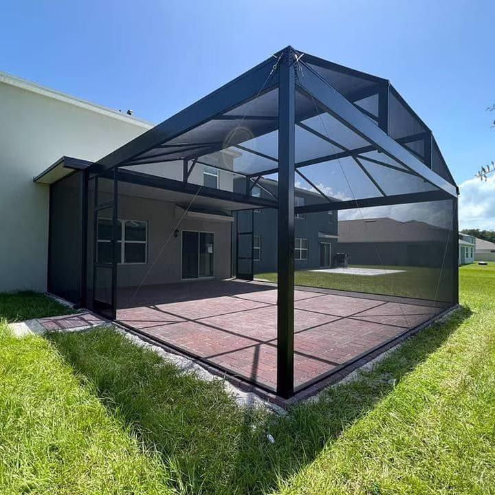 Screens and Pavers pool project in Florida